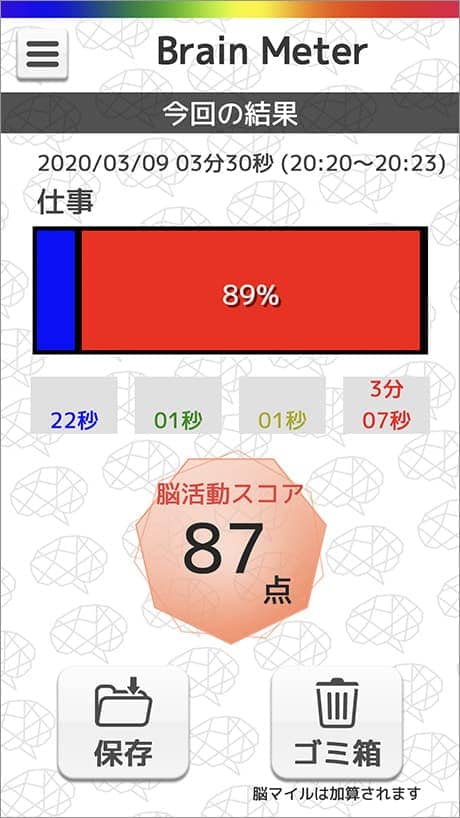 Brain Meter画面サンプル